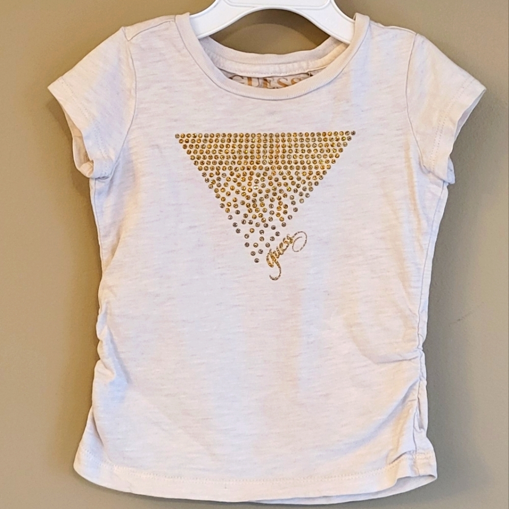Guess light beige/gold tee shirt